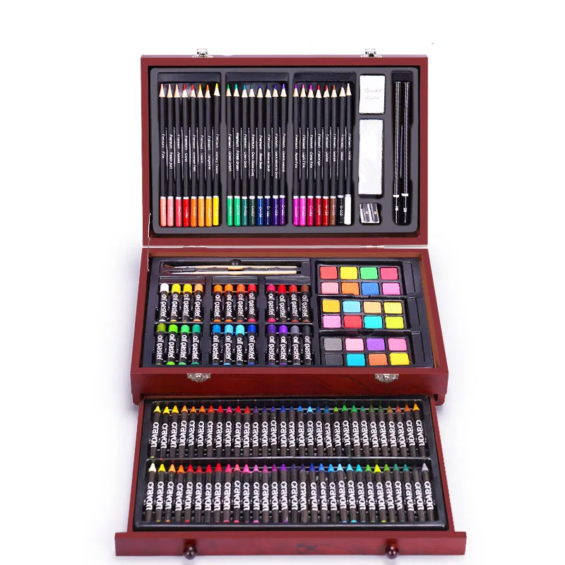 Bview Art Supplies Wooden Art Box 143 Piece Deluxe Art Set For For