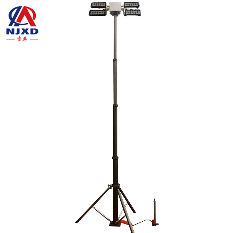 LED telescopic high mast stadium lighting pole