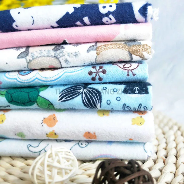 Хлопчатобумажная фланелевая ткань с принтом в стиле проверки 100% хлопчатобумажная для