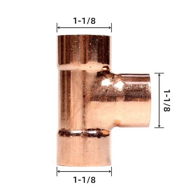 Three Way Equal Copper Fitting Refrigeration U Type Bend Copper Pipe Fitting