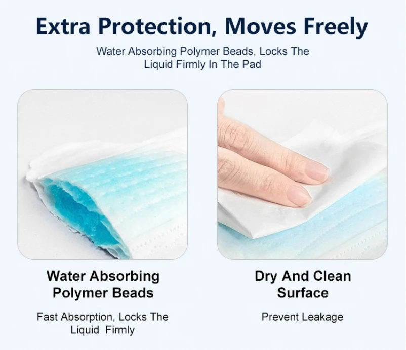 Quanzhou Free Sample Customized Best Selling Super Absorbent Cotton Tabbed Sanitary Pads  Negative Aion Chip Sanitary Napkins