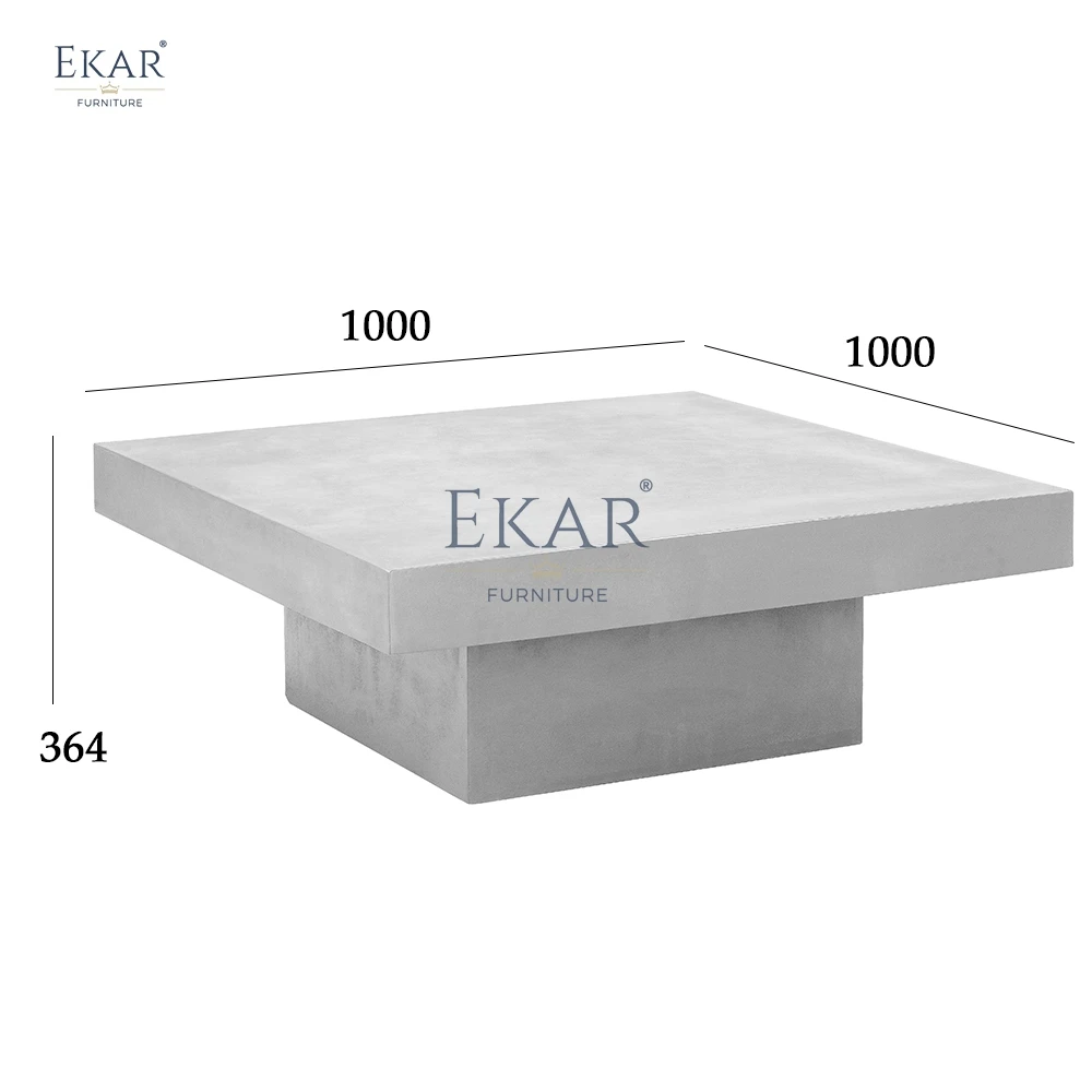 Modern Square Garden Coffee Table Outdoor Cement Sectional for Hotels Parks Schools Apartments Villas Hospitals supplier