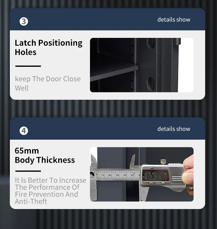 CEQSAFE Steel Security Heavy Fire Proof Safe Box Digital Key Safe Box for Money details