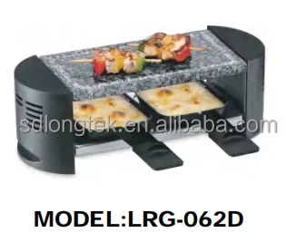 Portable Mini Electric Raclette Grill with Hot Stone Plate