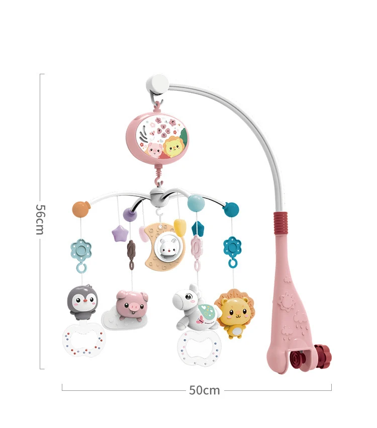 Infant Holder Rattles Crib Mobiles Bed Bell Toy Musical Cute Cartoon Animal Baby Crib Mobile
