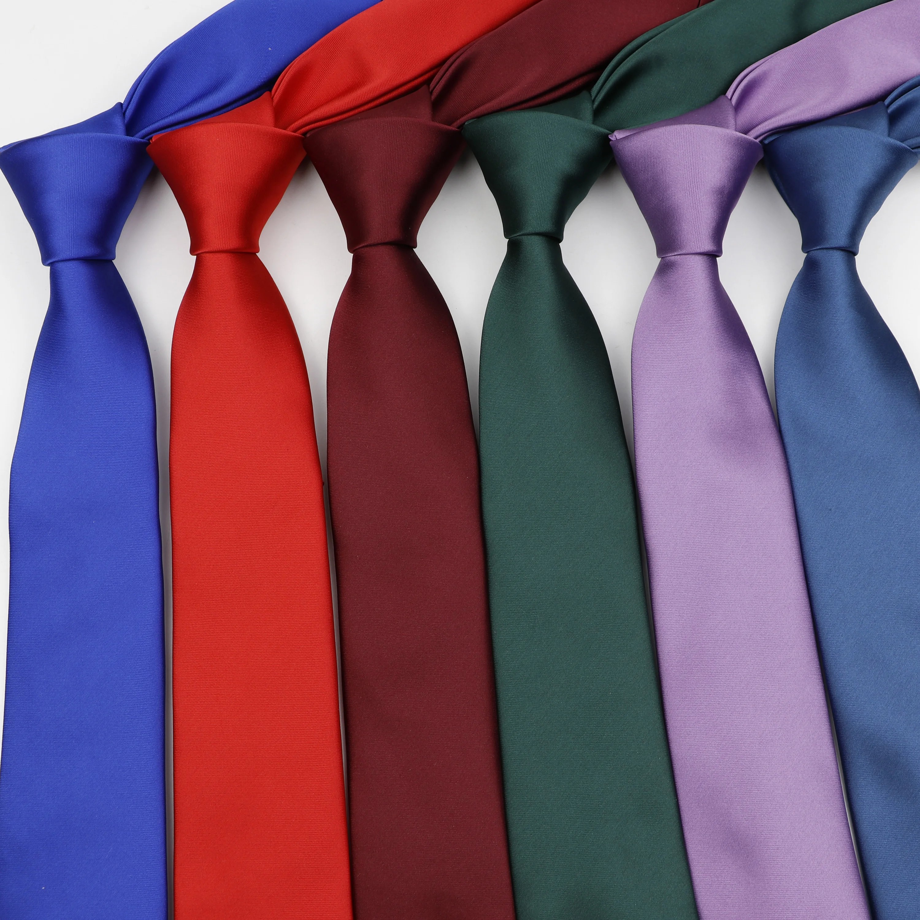 9 Pièces Cravate Mince des Hommes Cravate Maigre Cravate de Couleur Unie Classiques Rétro Cravates Maigre de 3 Pouces 