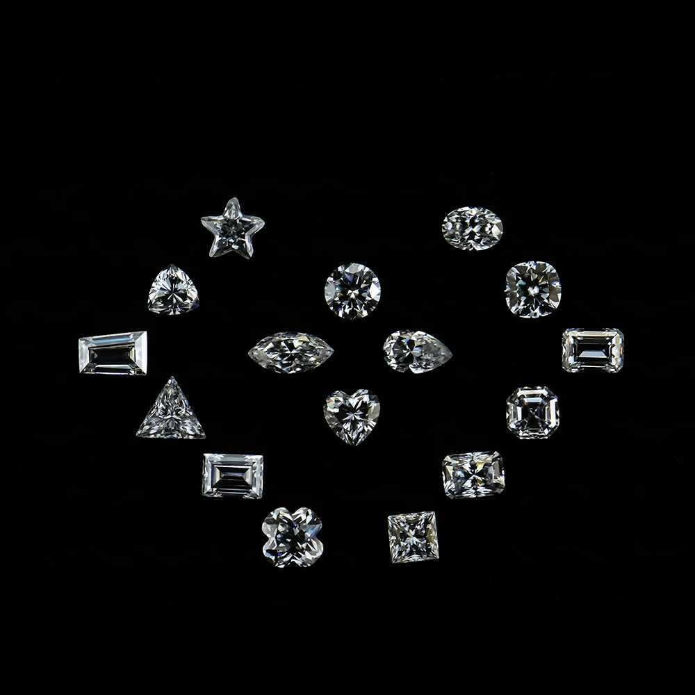 Wholesale Moissanite Factory Direct Sell Pear/ Cushion/ Radiant/Emerald/ Oval Shape VVS Clarity Loose Moissanite