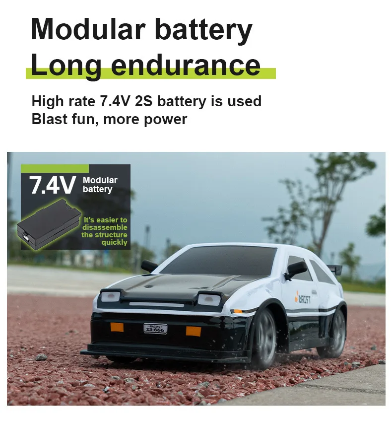 HOSHI Ae86 1:16 RC Car 2.4G High-speed Drift Car With Led Lights S921 S922 S923 S924 4WD Remote Control Vehicle for Kids Gifts