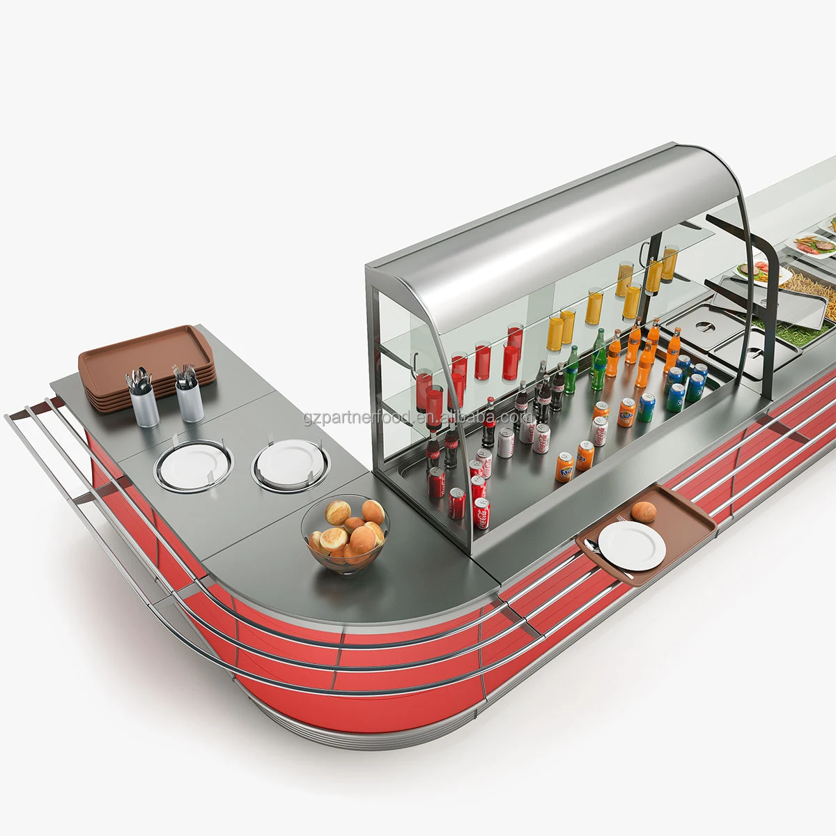 Customized Buffet Counter Design - Hot Cold Food Service