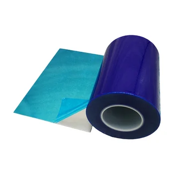 Matte surface blue film wrap pe protective film for stainless steel  high viscosity surface protection film for stainless steel