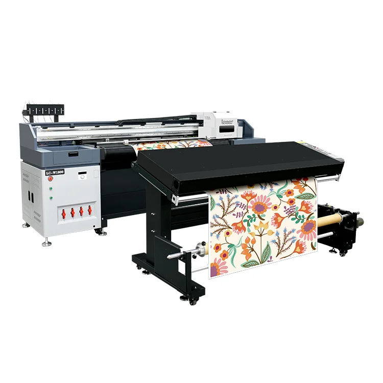 Locor/Mimage 1.8m Wide Format UV Hybrid Printer 3-6pcs I3200 Heads Flatbed Machine for PVC Rigid Banner Wallpaper Leather