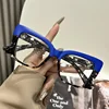 top azul floral
