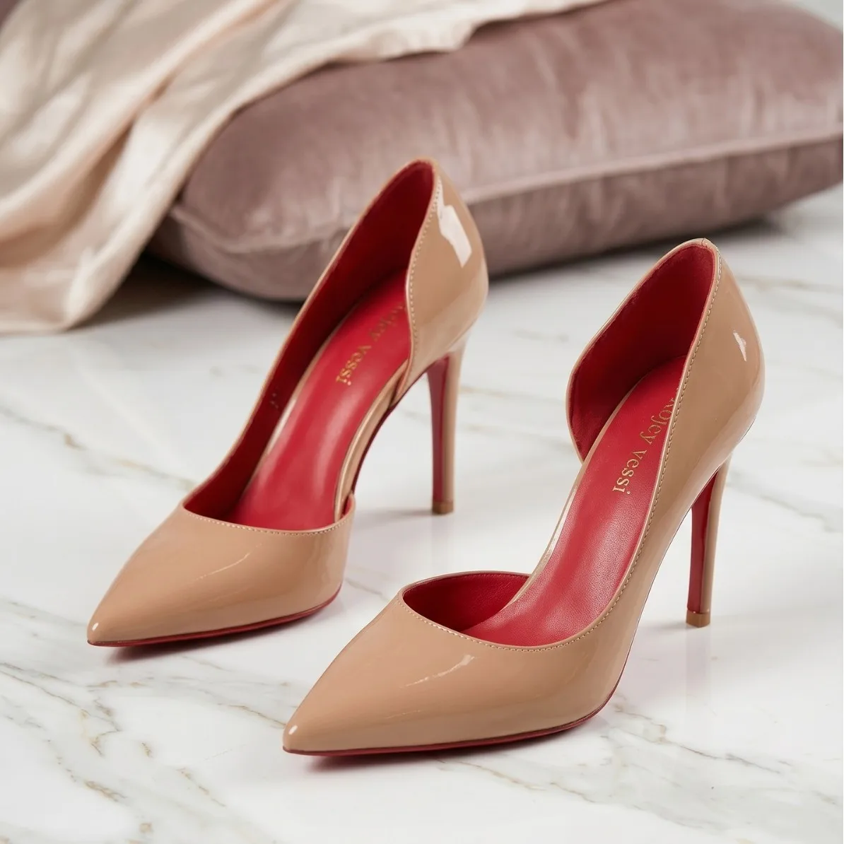 Patent Leather Stilettos - Elegant Red Bottom Heels Patent Leather Stilettos - Elegant Red Bottom Heels