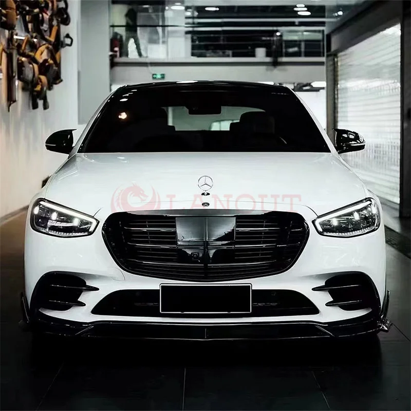 Saias Lado Lábio Frontal Difusor Traseiro e Spoiler Traseiro para Mercedes Benz S-Class foto 5