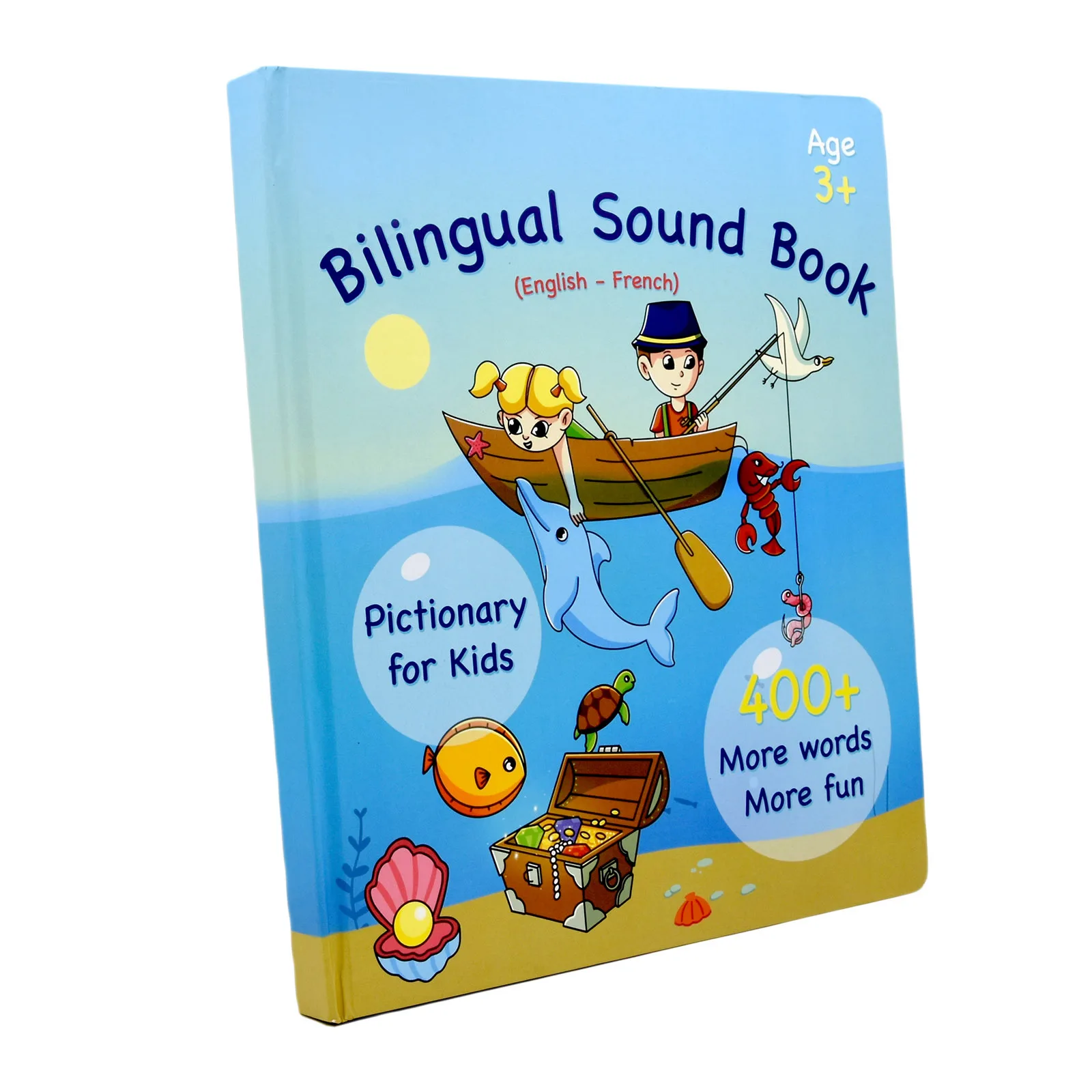 Educational Toy Spanish Sound Bilingual Learning Machine Touch Electronic Books French English Kids E Book Talking Book Toy