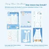C Pause Thé Sous les Étoiles et la Lune - Bleu