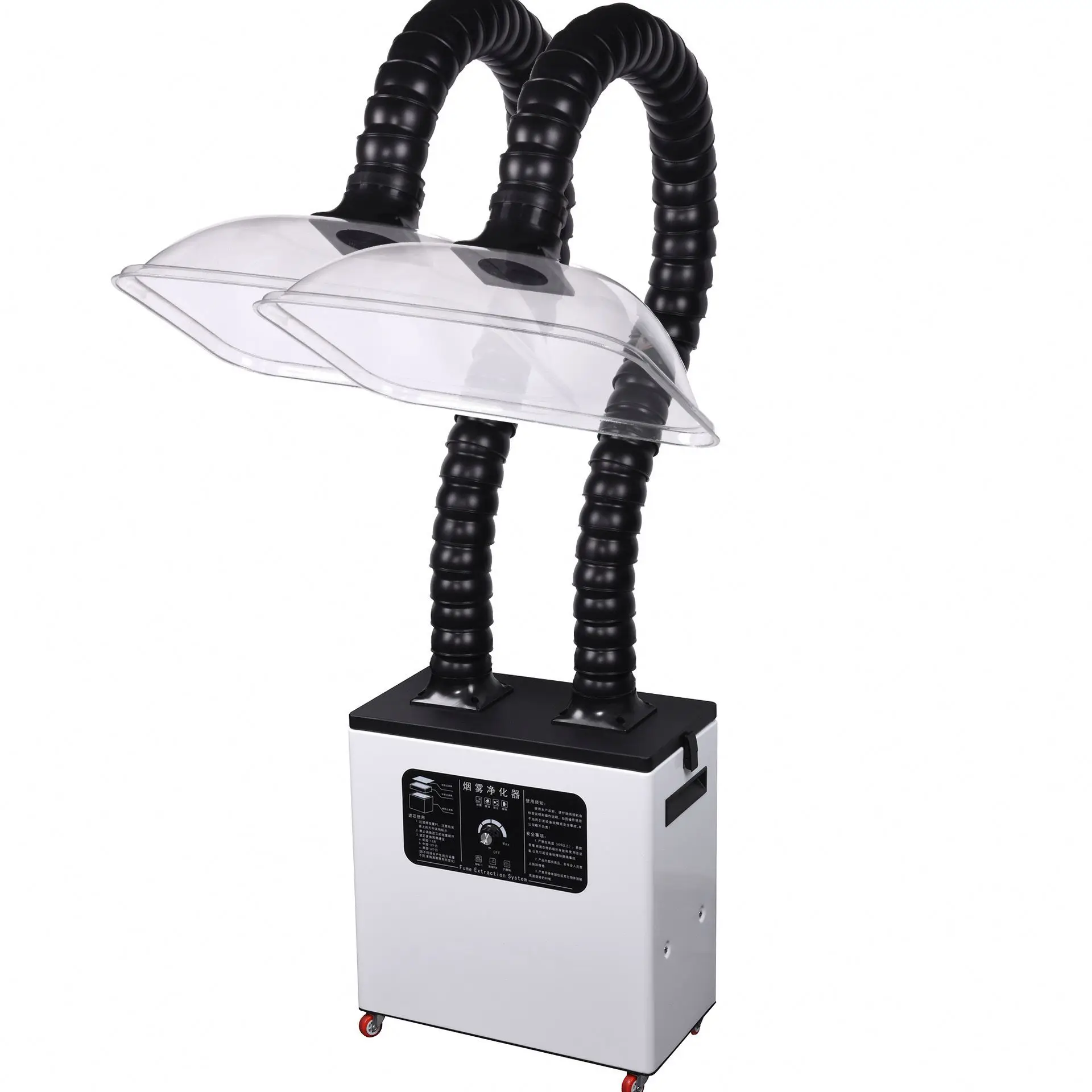 TEBAK 2 Ducts Soldering Fume Extractor Laser Smoke Filter air Purification Absorber Solder Exhaust Fume Extractor