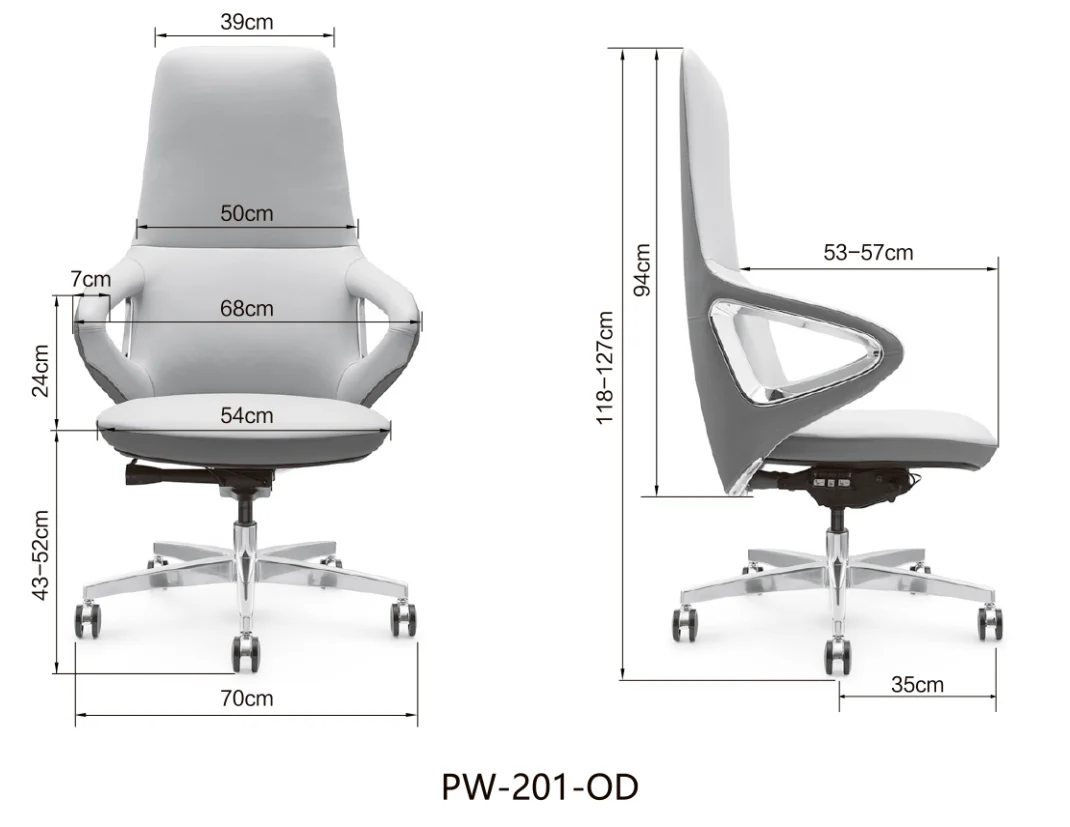 Good Quality High Back Luxury Modern Executive Leather Office Chair with Lumbar Support