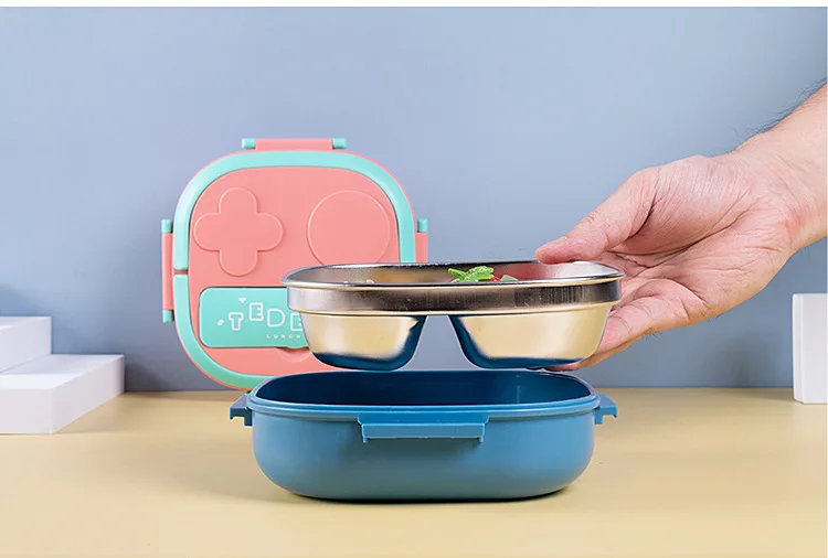 Factory Wholesale Food Plastic 304 Stainless Steel Bento Lunch Box For