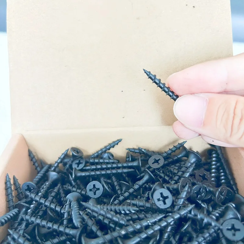 Черный высококачественный Лучшая цена головка Горна грубая нить серый Фосфатированный винт для гипсокартона 6x1 1/4