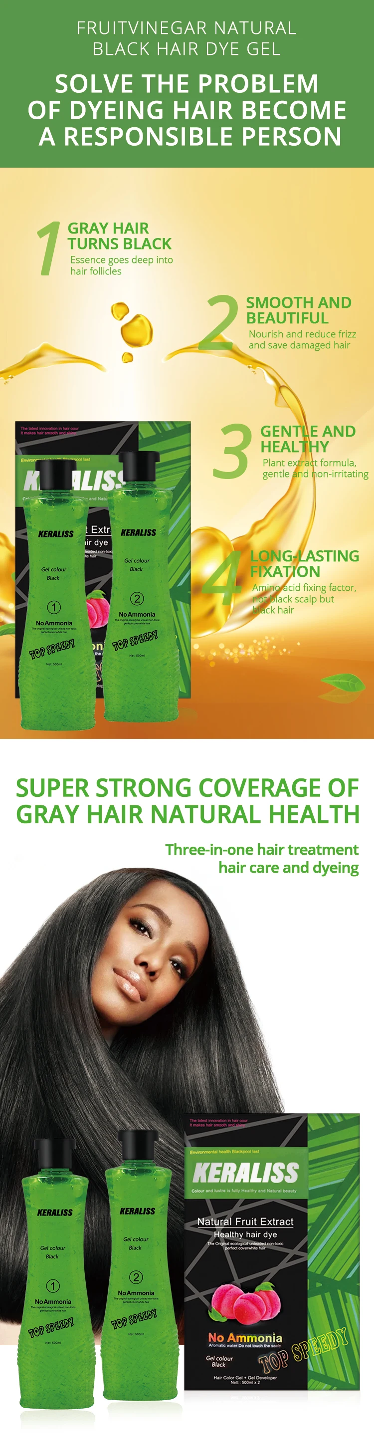 Green Herbs Natrual Fruit Extract Healthy Hair Dye 500mlx2 - Buy Green Herbs,Natural  Black Hair Dyes,Green Herbs Hair Dye Product on 