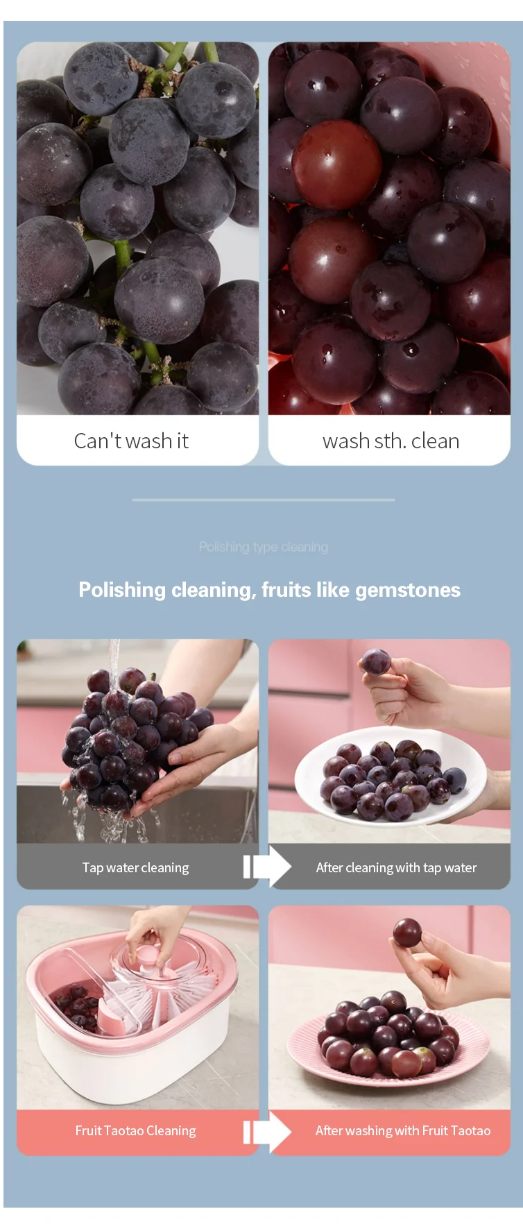 Manual Fruit Washing Tool Automatic Swing Drying Vegetable and Fruit Washing Tool