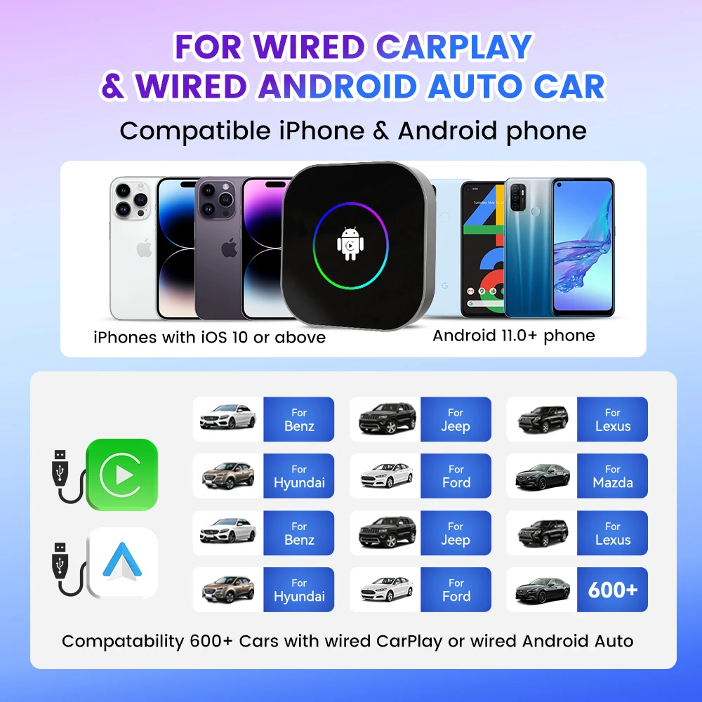 New Android 13 System Car Smart Ai Tv Box 3 In1 Tbox S2 64Gb 512Gb Android Auto Carplay Wireless Car Play Adapter for Apple