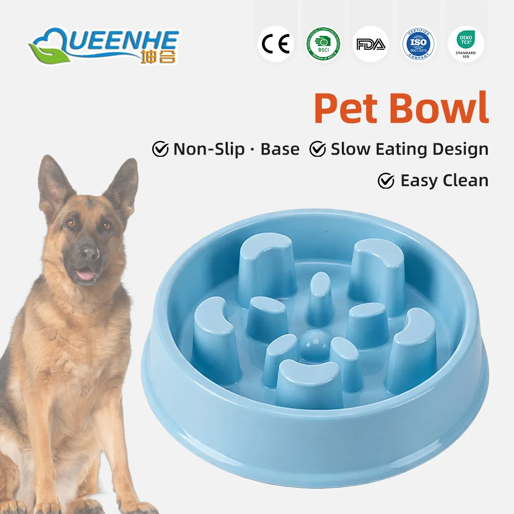 Wholesale Non-slip Plastic Slow Feeder Bloat Stop Dog Food Bowl with F - product detail 1