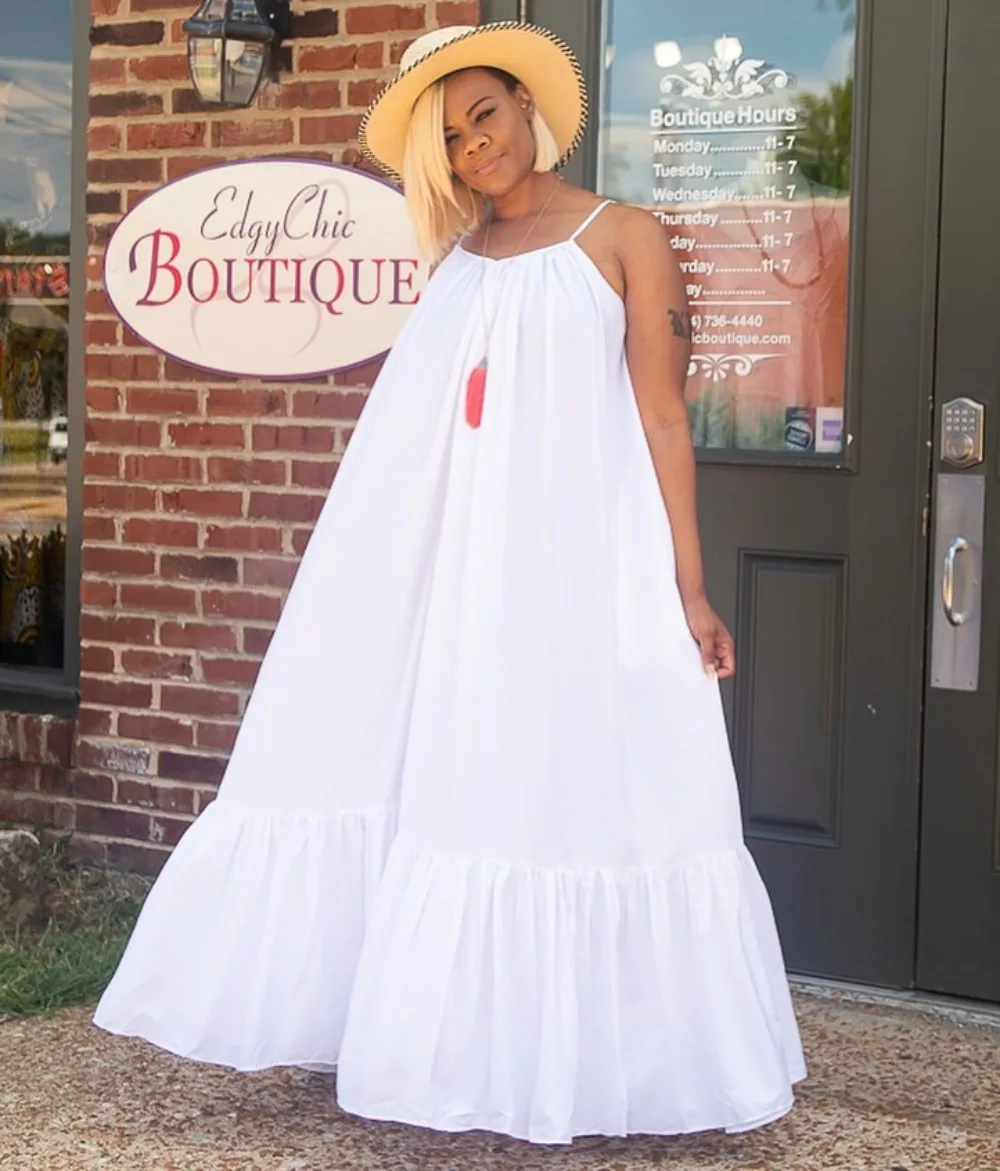 chinese dress ladies SCOMCHIC Women's Plus Size Summer Maxi Dress Sleeveless Spaghetti Strap  Smocked Casual Boho Tiered Long Beach Sun Dresses at Amazon Women's Clothing  store