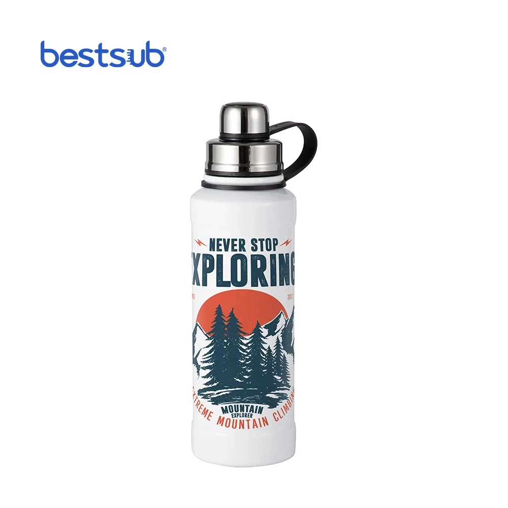 Bestsub Sublimation Custom 28OZ 850ml White Insulated Double Thermos Wall Tumbler Stainless Steel Drink Water Bottle in Bulk