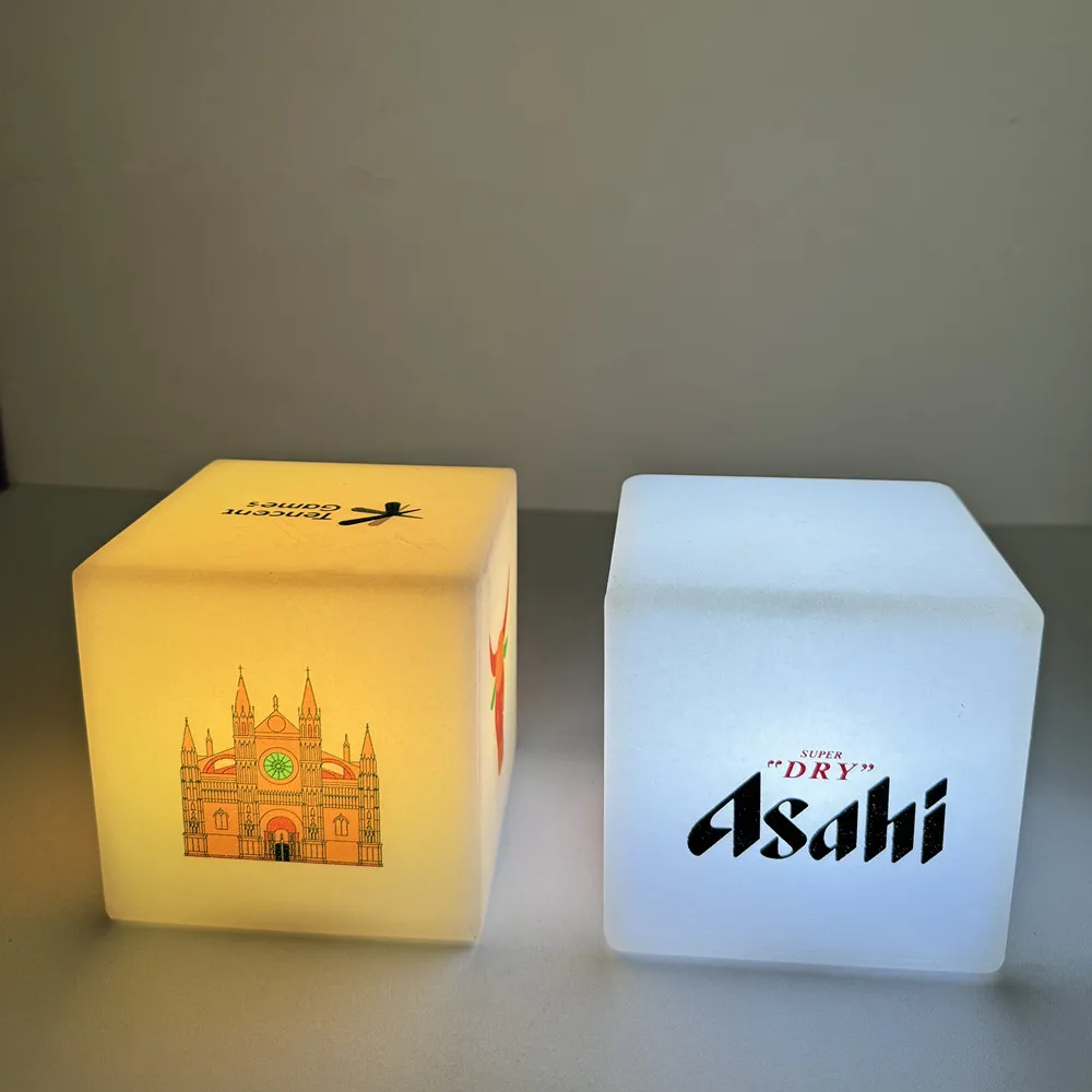 Remote RGB Color Changing Battery Powered 3D Led Cube Display Night ...