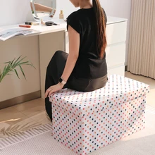 2025 Ottoman With Storage Living Room Furniture Modern Folding Storage Ottoman