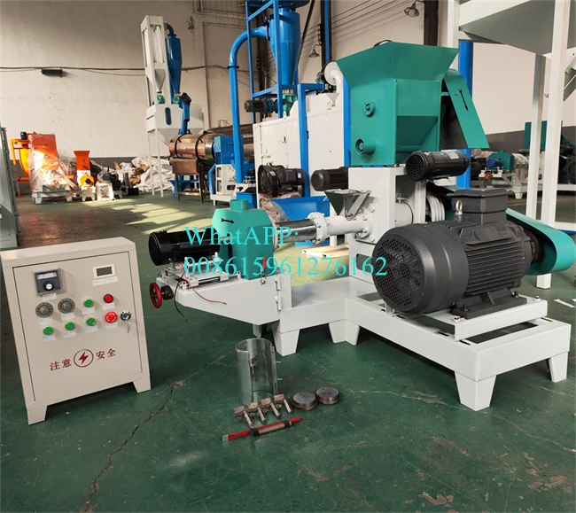 DGP Dry Type Floating Fish Feed Dog Food Extruder Single Screw Granulator Grain Seeds Maize Corn Soybean Extruder