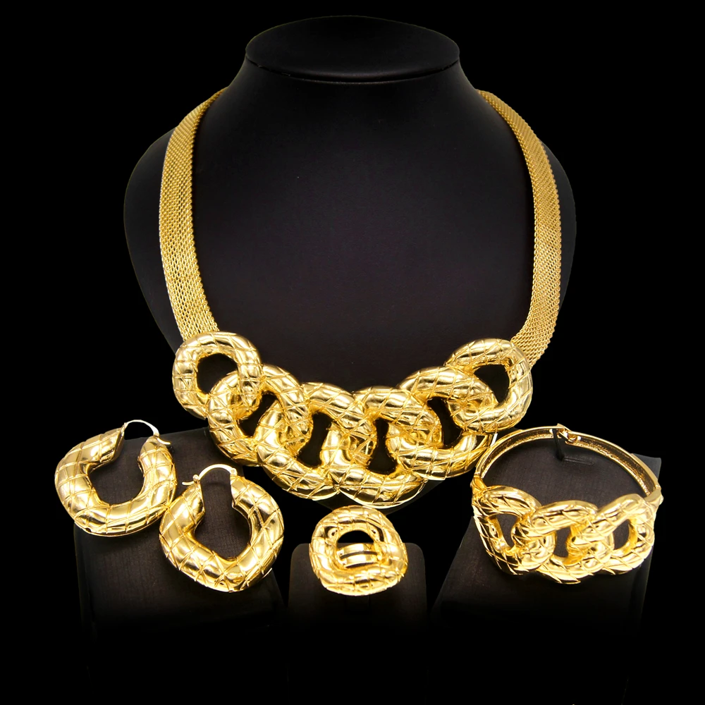 Zhuerrui Garden Ring Italian Chain Jewelry Set H00141