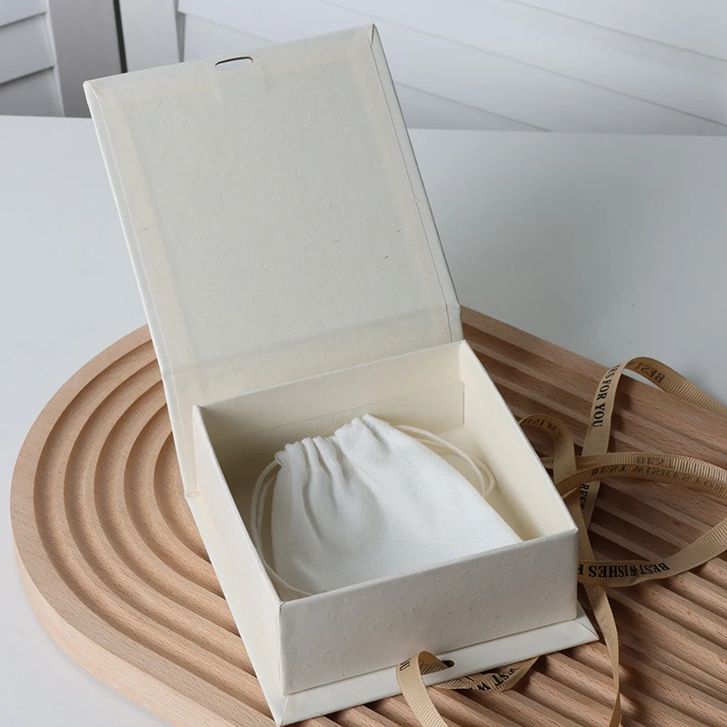 milan custom logo jewellery boxes packaging with ribbon