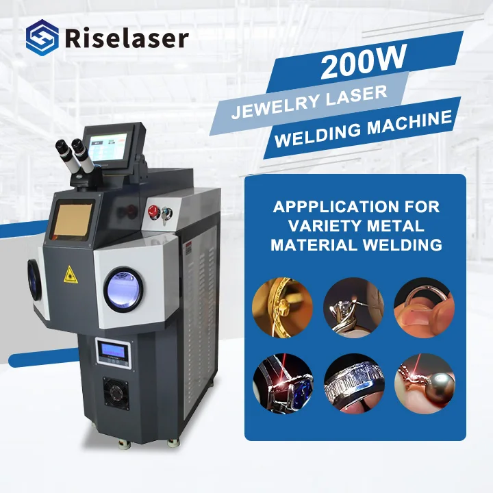 Riselaser 200W Stainless Steel New Laser Welders Metal Soldering Machine Gold and Silver Jewelry Laser Spot Welding Machine