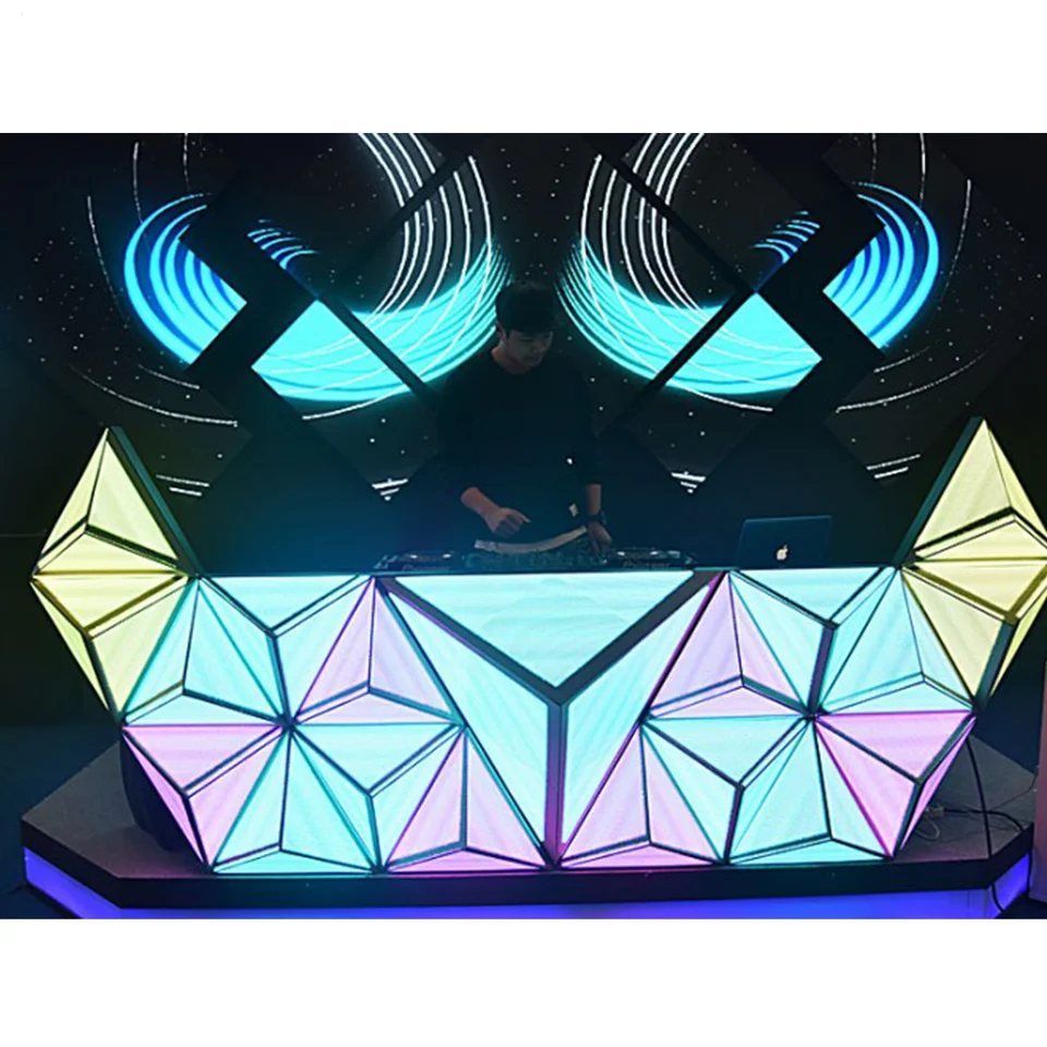 Customized Irregular Shape Cool Full-color Led P5 Dj Booth Led Cube Display Screen
