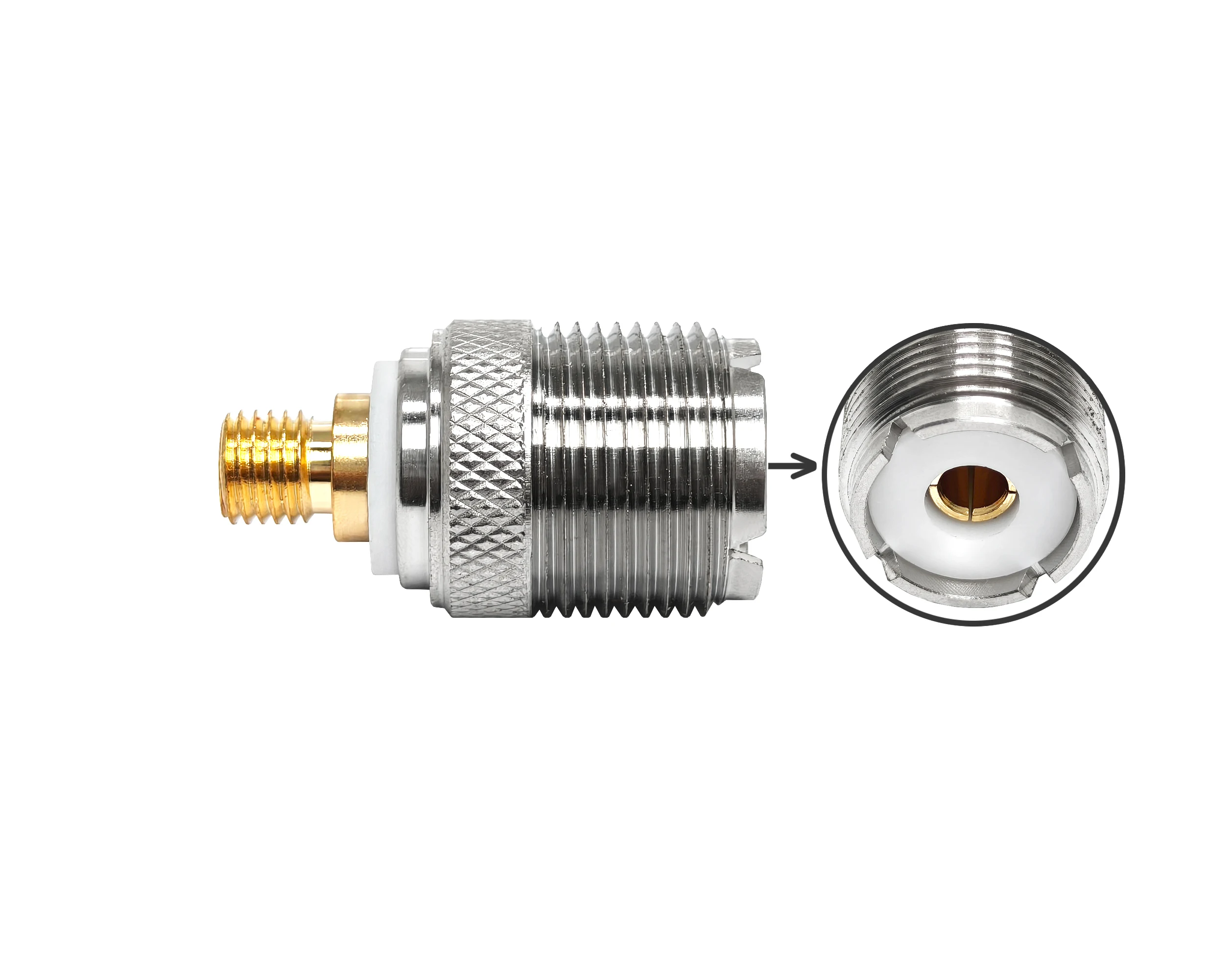 Factory Price Rf Uhf So239 PL258 to Motorola Radio Coaxial Adaptor Rf Connector (rf) in Stock Connectors Adapter Rohs Brass