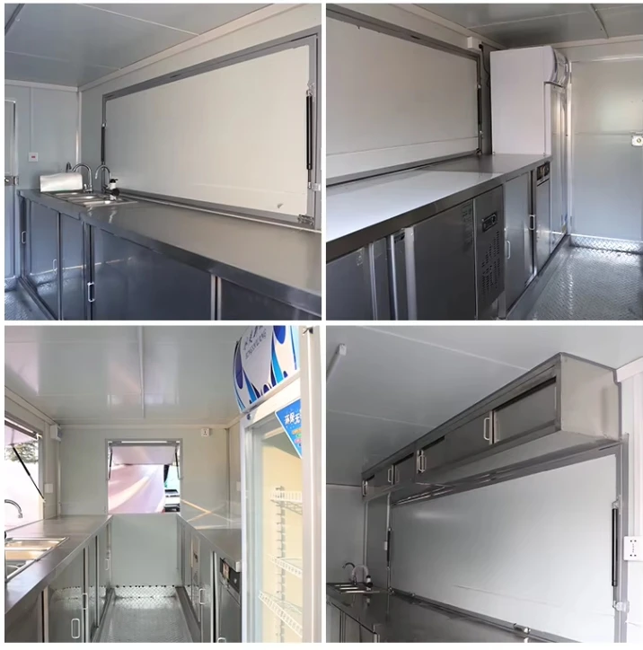 Customized Outdoor Commercial Mobile Fast Coffee Trailer Belgium Standard Container Houses for Food