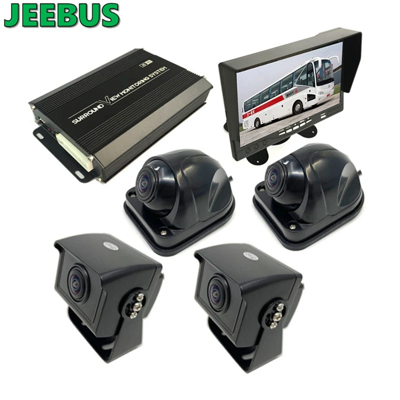 3D 360 Panoramic Driving Assistance 360 Degree Car Camera Bird View System for Truck Bus