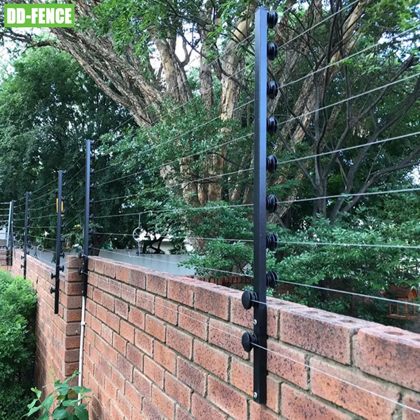 Customized Electric Security Fence Set Electrical Shock Fencing Iron Steel Aluminum Electric Fence