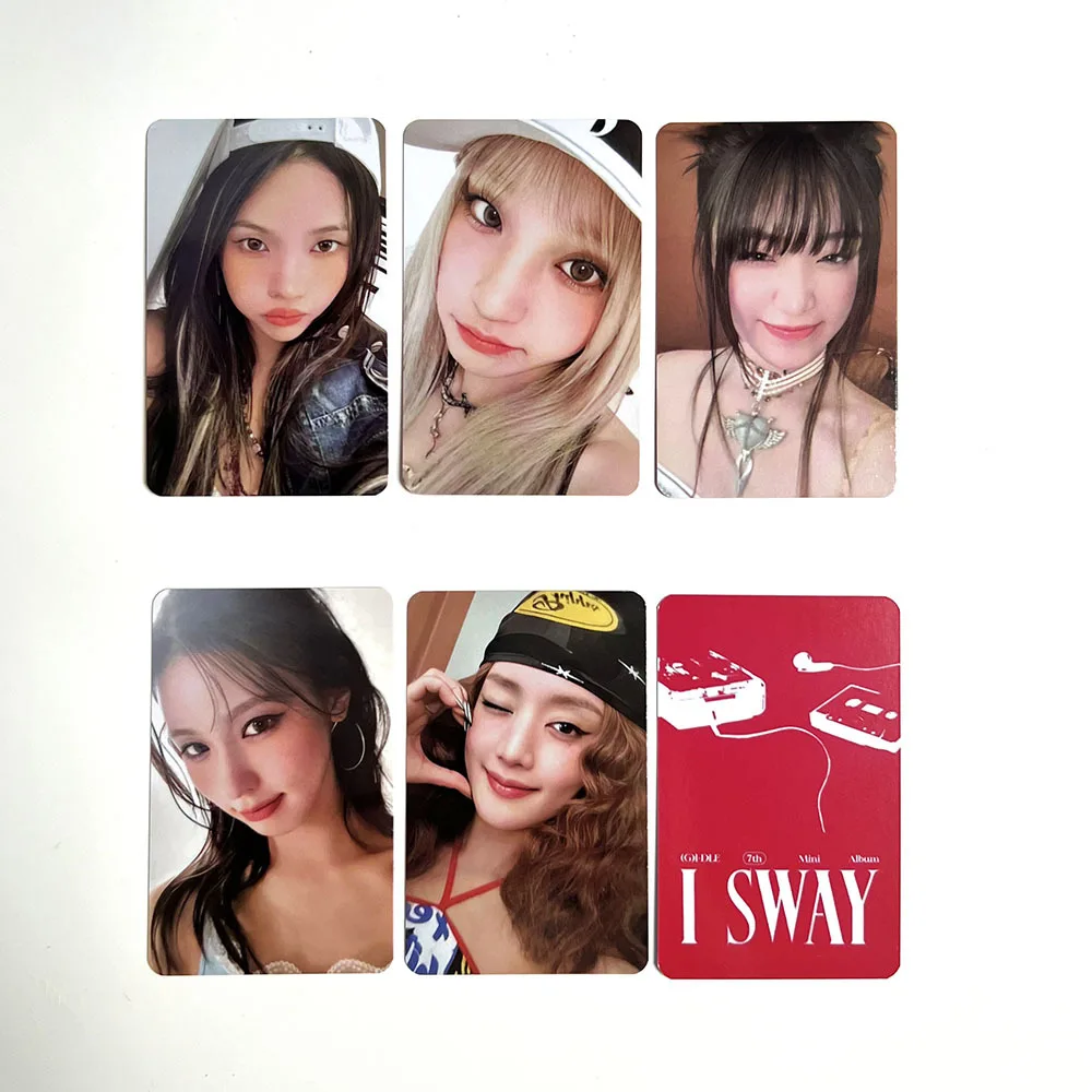5Pcs/Set Kpop (G)-IDLE New Album I SWAY Photocards Double Side