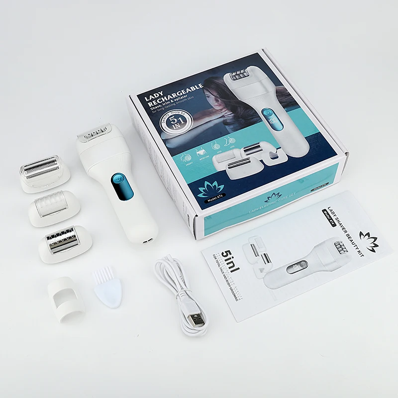 674 эпилятор для волос 5 в 1 оптовая продажа комплект ухода за волосами безболезненная перезаряжаемая Водонепроницаемая электробритва IPX6 электрический