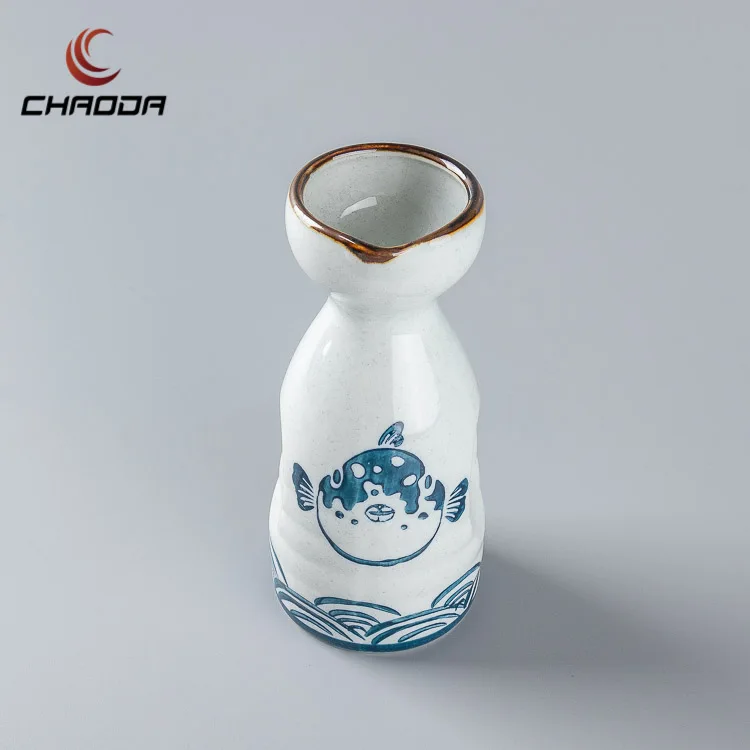 Waraku Fuuka Japanese Traditional Mino Sake Cup (Set Of 5) Wine Soju Porcelain Color Variety Sakazuki Cup Gifts (Enshou Gama