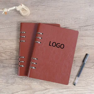 Customizable Leather Notebook with Pen Wire O Binding Detachable Pages for Journal Writing Note Taking and Business Gifts