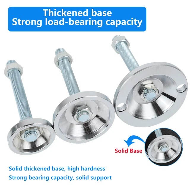 Set Di 4 Piedini Regolabili Per Mobili M10 X 30 Mm - Con Dadi Di Bloccaggio, Regolazione Altezza 13-35 Mm, Per Tavoli, Lavatrici, Sedie