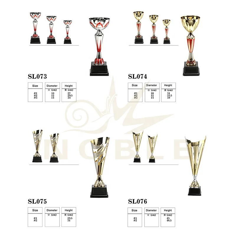 Noble Wholesale Cheap Price Trophy Cup Metal Plastic Award Trophy
