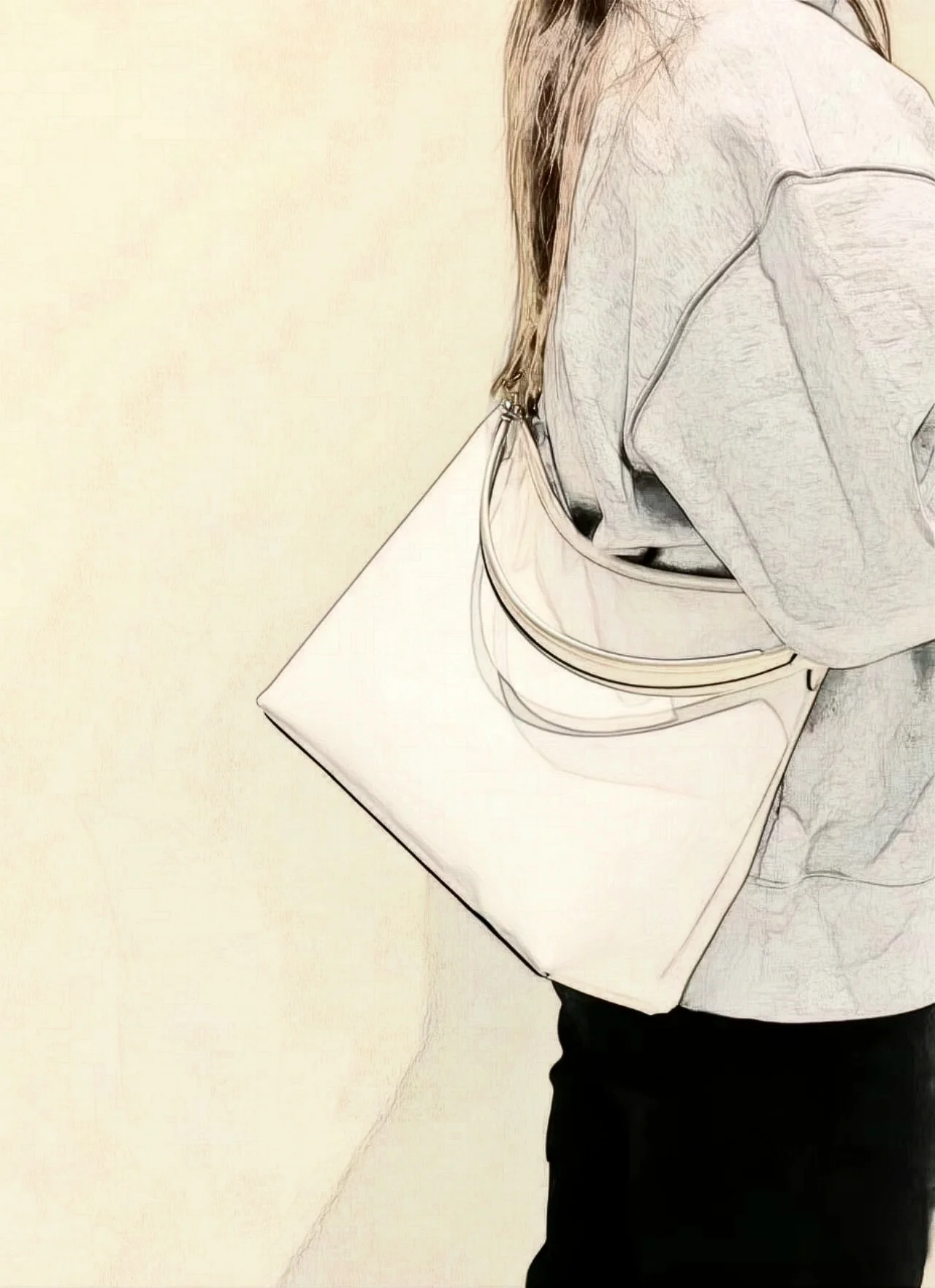 New European-American Vintage Women’s Underarm Shoulder Crossbody Tote Bag Two Straps Zipper PU Lining Polyester High-grade