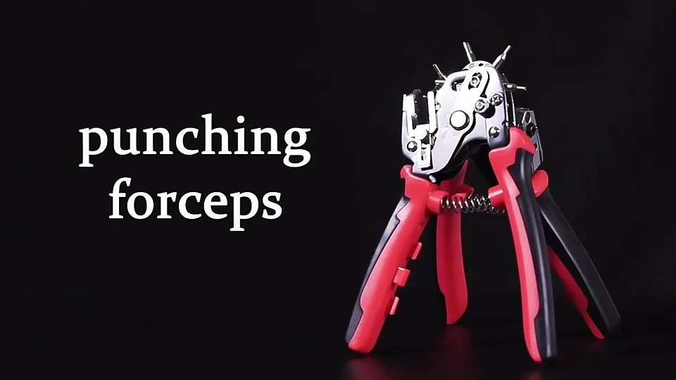 Multifunctional Leather Belt Hole Punch Pliers Set With 6 Holes Size