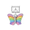 Colorful butterfly-modular silver buckle